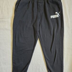 Vintage Y2K PUMA Black Sweatpants Joggers XL Puma Kids Black Logo Jogger Bottoms